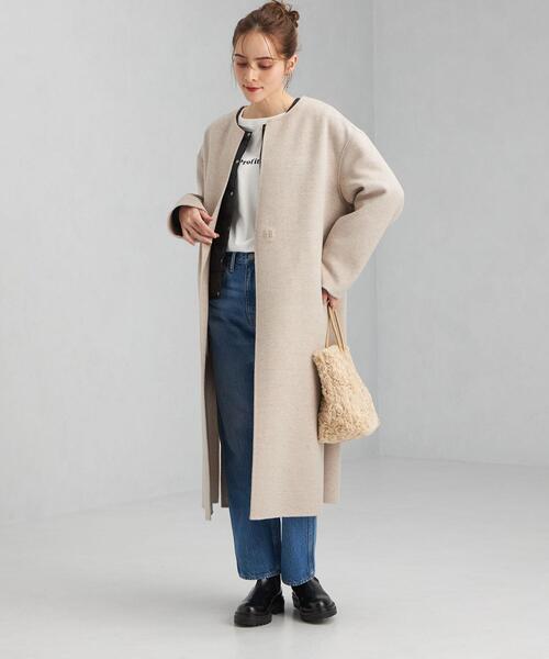 TAION(タイオン)の「<TAION (タイオン)> クルーネック ボタン インナー ダウン(ダウンジャケット/コート・レディース・ブラック/オリーブ/ダークグレー・S/M)」の10枚目の写真