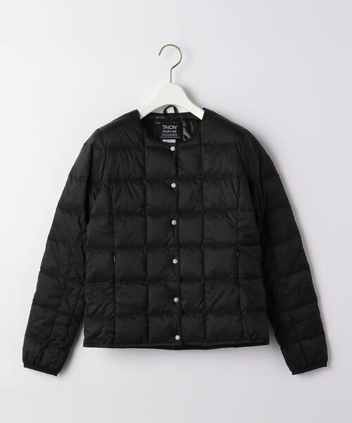 TAION(タイオン)の「<TAION (タイオン)> クルーネック ボタン インナー ダウン(ダウンジャケット/コート・レディース・ブラック/オリーブ/ダークグレー・S/M)」の21枚目の写真
