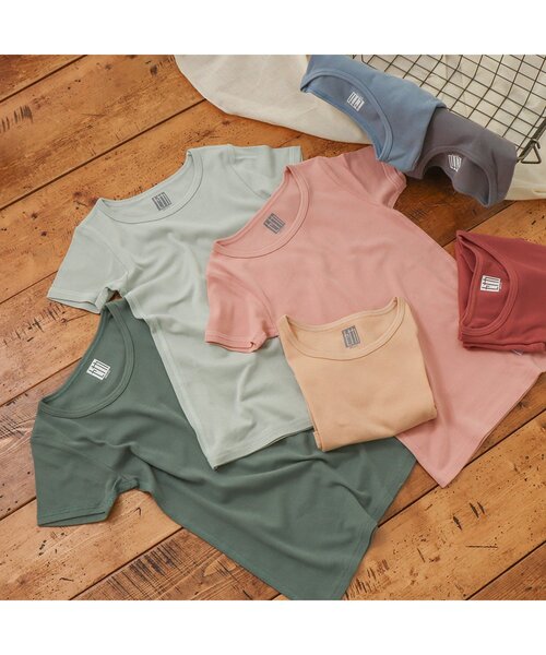 BREEZE（ブリーズ）の「■フライス半袖Tシャツ（インナーウェア/肌着・キッズ・オレンジ/ローズ/ミント/ブルー/グリーン/グレー/サーモンピンク・100/120/140）」の19枚目の写真