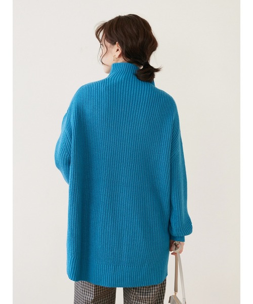 Green Parks(グリーンパークス)の「厚み畦ニットチュニック*(ニット/セーター・レディース・ブルー/アイボリー/ダークネイビー/キャメル/ピンク・FREE)」の18枚目の写真