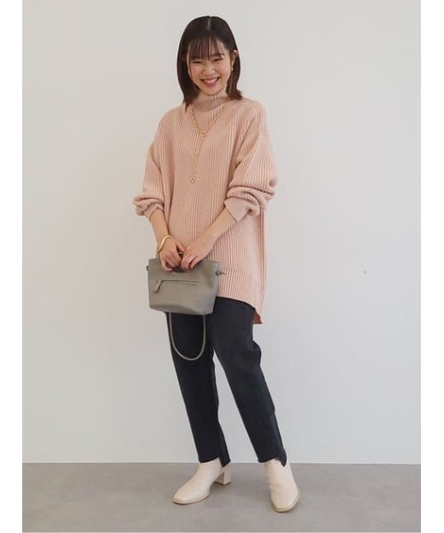 Green Parks(グリーンパークス)の「厚み畦ニットチュニック*(ニット/セーター・レディース・ブルー/アイボリー/ダークネイビー/キャメル/ピンク・FREE)」の21枚目の写真