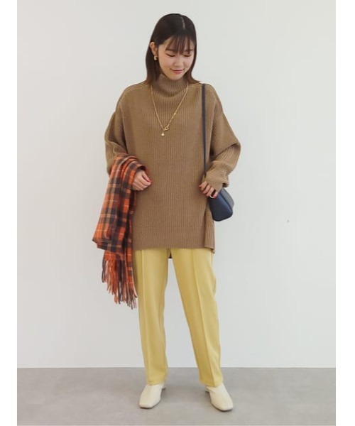 Green Parks(グリーンパークス)の「厚み畦ニットチュニック*(ニット/セーター・レディース・ブルー/アイボリー/ダークネイビー/キャメル/ピンク・FREE)」の22枚目の写真