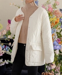 DAY CLOSET | レディース ヒョウタンキルティングノーカラージャケット(ノーカラーコート)