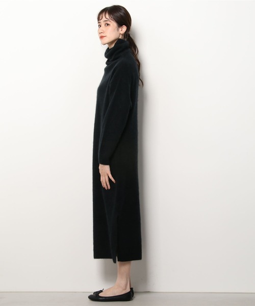LOVELESS（ラブレス）の「アシンメトリードレープニットドレス（ワンピース・レディース・ブラック/ベージュ系その他/グレー系その他2/ブルー系その他4・36）」の21枚目の写真