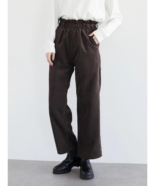 ELENCARE DUE（エレンカーレデュエ）の「・ELENCARE DUE コールハイウエストパンツ＊（その他パンツ・レディース・ブラウン/ブルー/アイボリー/グレイッシュベージュ・FREE）」の8枚目の写真