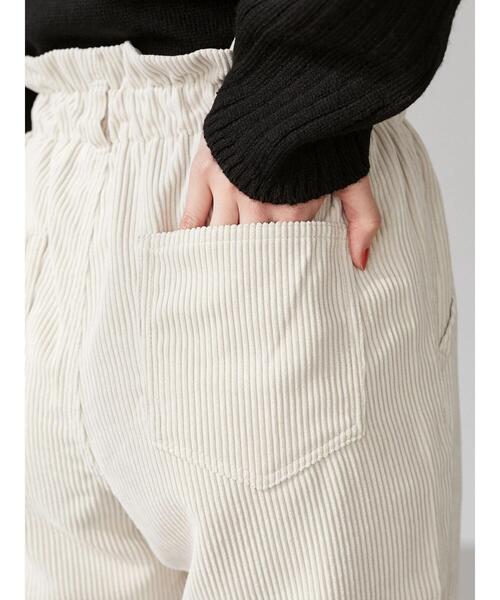 ELENCARE DUE（エレンカーレデュエ）の「・ELENCARE DUE コールハイウエストパンツ＊（その他パンツ・レディース・ブラウン/ブルー/アイボリー/グレイッシュベージュ・FREE）」の12枚目の写真