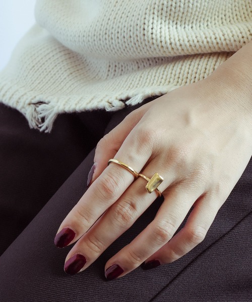 GOLDY（ゴールディ）の「ヴァリアス  スクエア セット リング（リング・レディース・シルバー/ゴールド・FREE）」の9枚目の写真