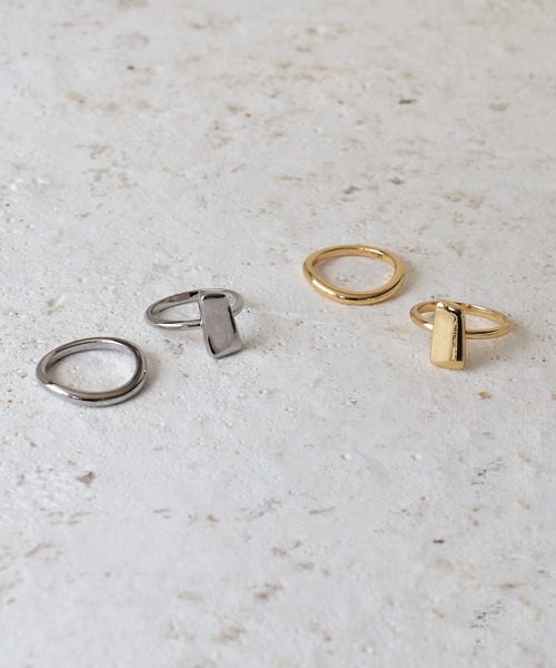 GOLDY（ゴールディ）の「ヴァリアス  スクエア セット リング（リング・レディース・シルバー/ゴールド・FREE）」の6枚目の写真