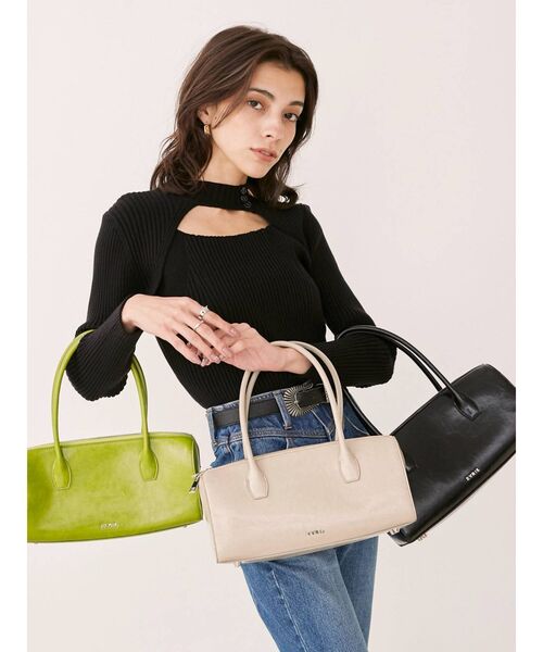 EVRIS（エヴリス）の「スリムボストンBAG（ボストンバッグ・レディース・グリーン/ブラック/ベージュ・FREE）」の8枚目の写真