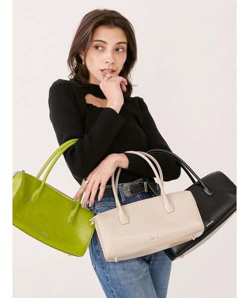 EVRIS（エヴリス）の「スリムボストンBAG（ボストンバッグ・レディース・グリーン/ブラック/ベージュ・FREE）」の9枚目の写真