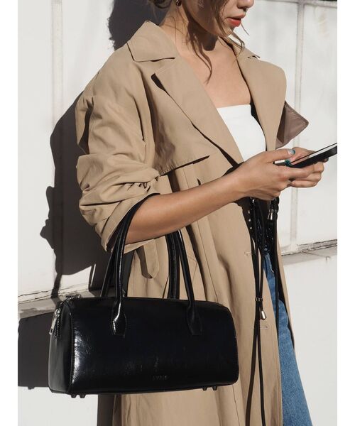 EVRIS（エヴリス）の「スリムボストンBAG（ボストンバッグ・レディース・グリーン/ブラック/ベージュ・FREE）」の15枚目の写真