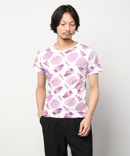 PHATEE(ファッティー)の「▲【PHATEE】ファティー ROCK TEE PRINTED(Tシャツ/カットソー・メンズ・ピンク/イエロー/その他・SMALL)」の2枚目の写真