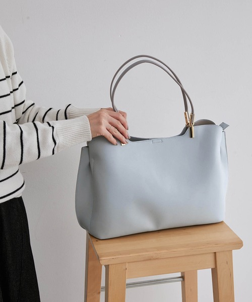 ROPE' PICNIC(ロペピクニック)の「【軽量】レクタンメタル3層A4トートバッグ(トートバッグ・レディース・ブラック/イエロー系その他2/ブルー系その他6/キナリ/ベージュ・FREE)」の5枚目の写真