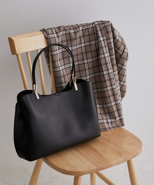 ROPE' PICNIC(ロペピクニック)の「【軽量】レクタンメタル3層A4トートバッグ(トートバッグ・レディース・ブラック/イエロー系その他2/ブルー系その他6/キナリ/ベージュ・FREE)」の3枚目の写真