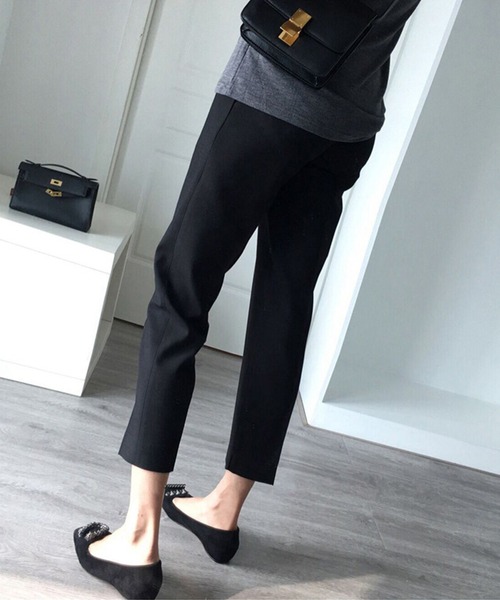 aimoha（アイモハ）の「ウェスト調整可能マタニティ スラックス（マタニティウェア/グッズ・レディース・ブラック系その他2/ブラック系その他・MEDIUM/X-LARGE/LARGE/XX-LARGE）」の2枚目の写真