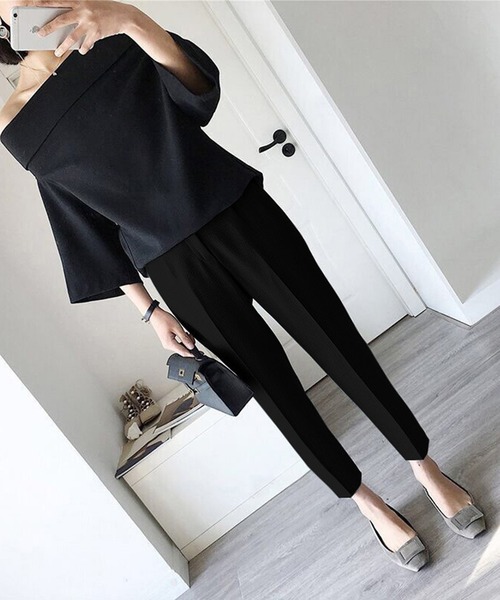 aimoha（アイモハ）の「ウェスト調整可能マタニティ スラックス（マタニティウェア/グッズ・レディース・ブラック系その他2/ブラック系その他・MEDIUM/X-LARGE/LARGE/XX-LARGE）」の12枚目の写真