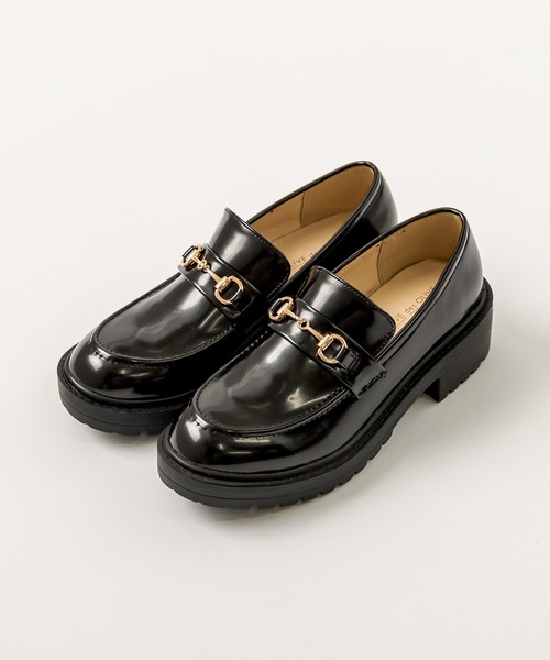 OLIVE des OLIVE(オリーブデオリーブ)の「アソートタンク底ローファー(ローファー・レディース・ダークブラウン/オフホワイト/ブラック系その他/ブラック・LARGE/SMALL/MEDIUM)」の14枚目の写真