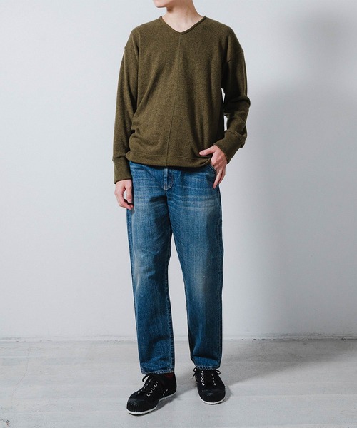 quadro（クオドロ）の「1/22カシミヤ混ラフ天竺VネックP/O（Tシャツ 