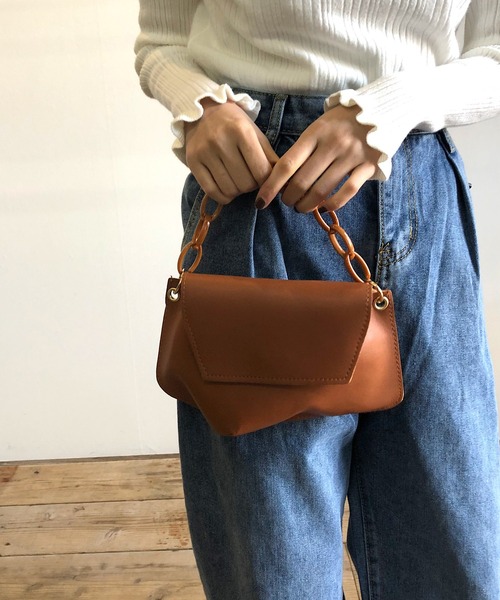 Kotoe（コトエ）の「2WAY フェイクレザー 変形 チェーン ミニ ショルダー ハンド バッグ（ハンドバッグ・レディース・ホワイト/ブラック/ブラウン・FREE）」の10枚目の写真