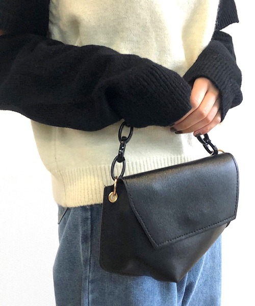 Kotoe（コトエ）の「2WAY フェイクレザー 変形 チェーン ミニ ショルダー ハンド バッグ（ハンドバッグ・レディース・ホワイト/ブラック/ブラウン・FREE）」の17枚目の写真