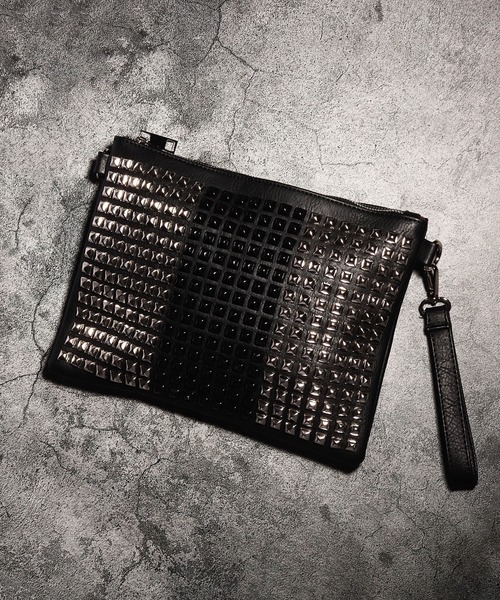 BLACK JACKALL CROWN(ブラックジャッカルクラウン)の「BLACK JACKALL CROWN スタッズ デコレーション 2WAY クラッチバッグ スクエアショルダー(クラッチバッグ・レディース・ブラック・FREE)」の18枚目の写真