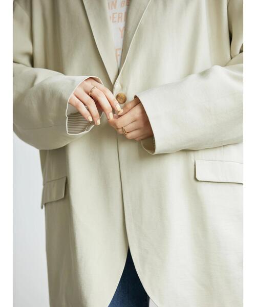 AMERICAN HOLIC（アメリカンホリック）の「花粉防止オーバーサイズジャケット（テーラードジャケット・レディース・ライトベージュ・M/L）」の22枚目の写真