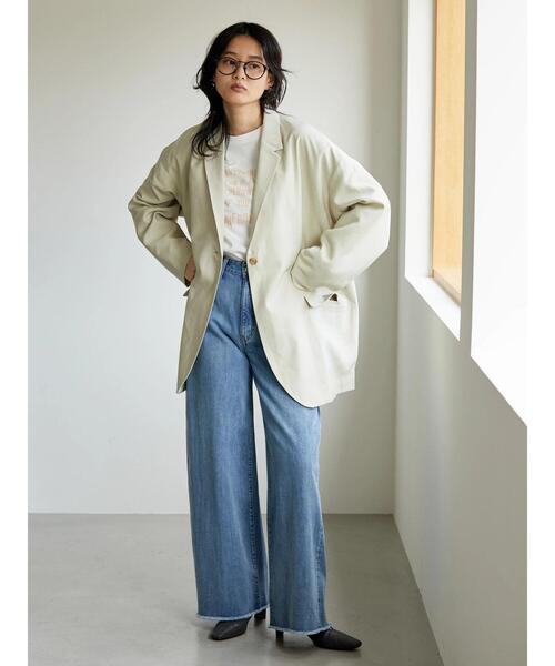 AMERICAN HOLIC（アメリカンホリック）の「花粉防止オーバーサイズジャケット（テーラードジャケット・レディース・ライトベージュ・M/L）」の20枚目の写真