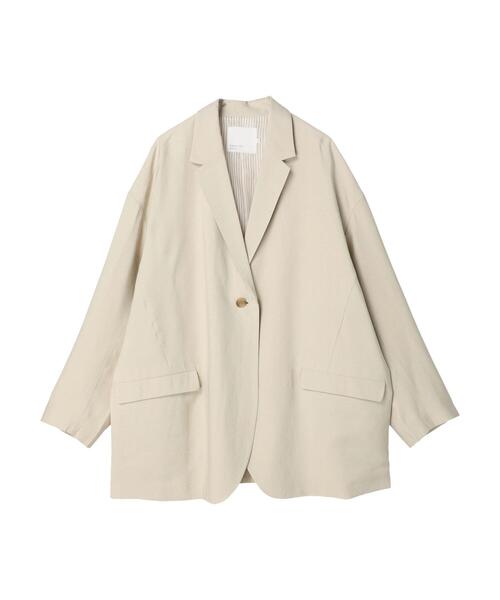 AMERICAN HOLIC（アメリカンホリック）の「花粉防止オーバーサイズジャケット（テーラードジャケット・レディース・ライトベージュ・M/L）」の8枚目の写真