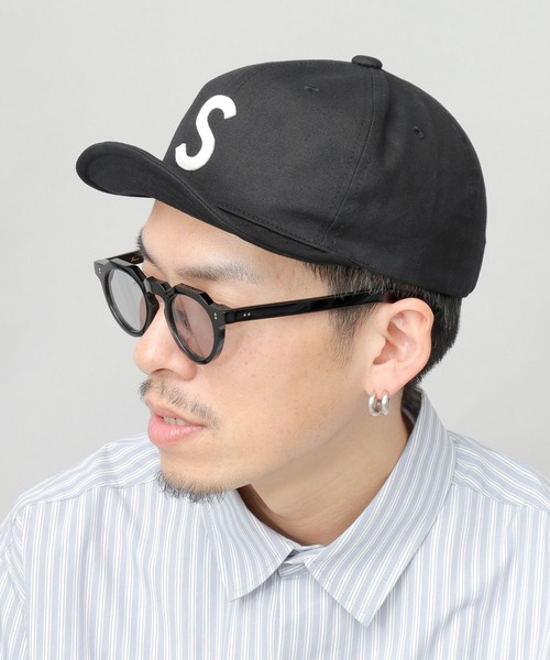 選べる2素材 S ロゴワッペン ツイル ショートブリム アンパイア