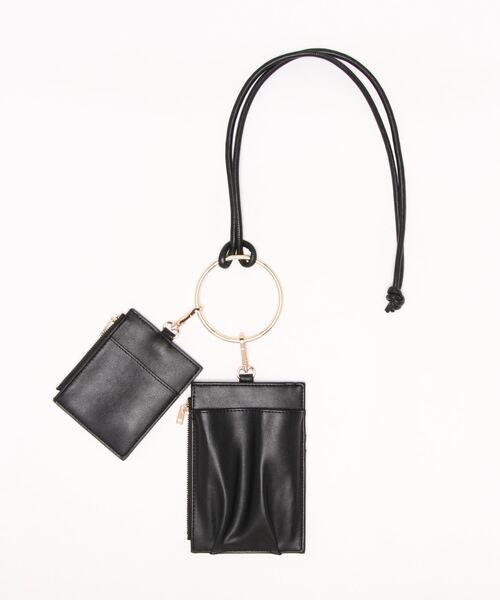 natural couture(ナチュラルクチュール)の「マルチリングスマホショルダー(ショルダーバッグ・レディース・ブラック/イエロー/アイボリー・FREE)」の15枚目の写真