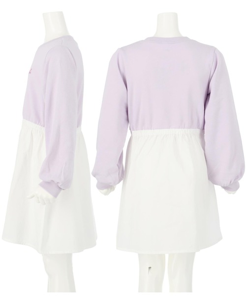 ANAP kids（アナップキッズ）の「ランドリー刺繍ミニ裏毛ワンピース（ワンピース・キッズ・ミント/ラベンダー・130cm/110cm/120cm）」の9枚目の写真