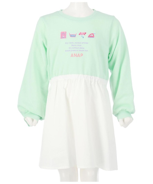 ANAP kids（アナップキッズ）の「ランドリー刺繍ミニ裏毛ワンピース（ワンピース・キッズ・ミント/ラベンダー・130cm/110cm/120cm）」の8枚目の写真