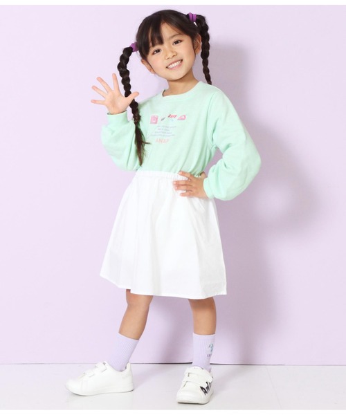 ANAP kids（アナップキッズ）の「ランドリー刺繍ミニ裏毛ワンピース（ワンピース・キッズ・ミント/ラベンダー・130cm/110cm/120cm）」の11枚目の写真