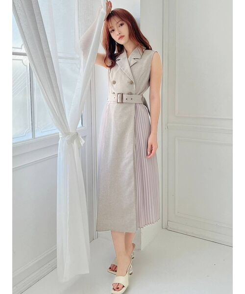 RESEXXY（リゼクシー）の「ノースリサイドプリーツワンピース（ワンピース・レディース・ブラック/ベージュ/ミント・FREE）」の22枚目の写真