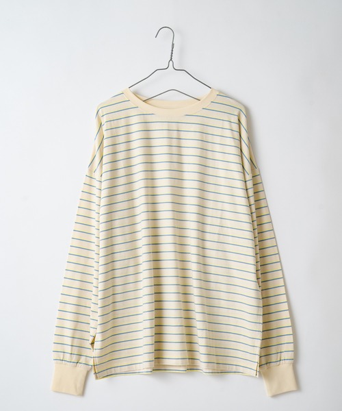 WHIMSIC(ウィムジック)の「【WHIMSIC】マルチボーダーロングスリーブTEE(Tシャツ/カットソー・レディース・ホワイト/ブラック/パープル/ネイビー/アイボリー・FREE)」の6枚目の写真