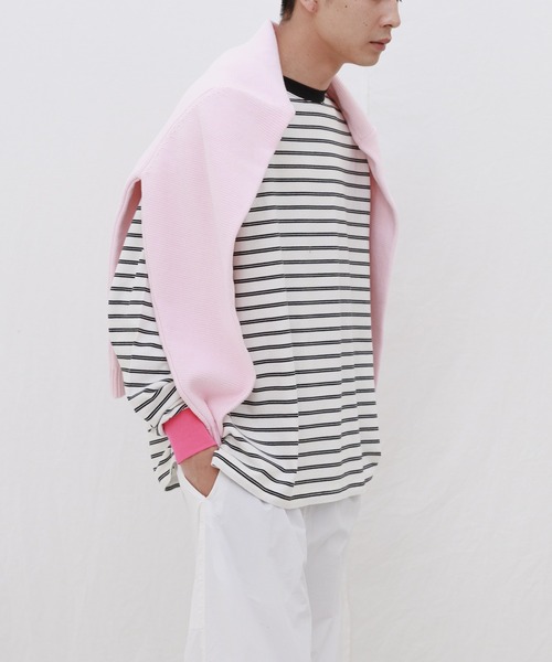 WHIMSIC(ウィムジック)の「【WHIMSIC】マルチボーダーロングスリーブTEE(Tシャツ/カットソー・レディース・ホワイト/ブラック/パープル/ネイビー/アイボリー・FREE)」の14枚目の写真