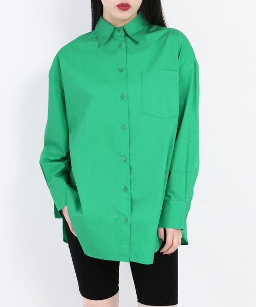 WC（ダブル シー）の「カラービッグシャツ（シャツ/ブラウス・レディース・サックスブルー/ピンク/グリーン・FREE）」の13枚目の写真