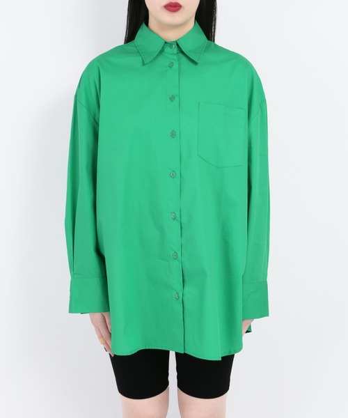 WC（ダブル シー）の「カラービッグシャツ（シャツ/ブラウス・レディース・サックスブルー/ピンク/グリーン・FREE）」の4枚目の写真