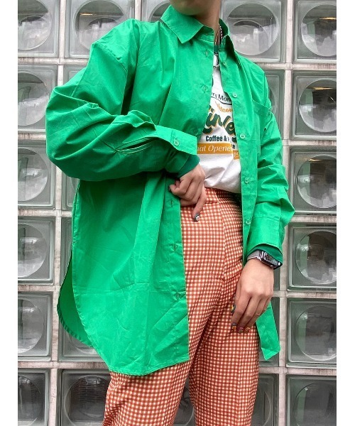 WC（ダブル シー）の「カラービッグシャツ（シャツ/ブラウス・レディース・サックスブルー/ピンク/グリーン・FREE）」の6枚目の写真