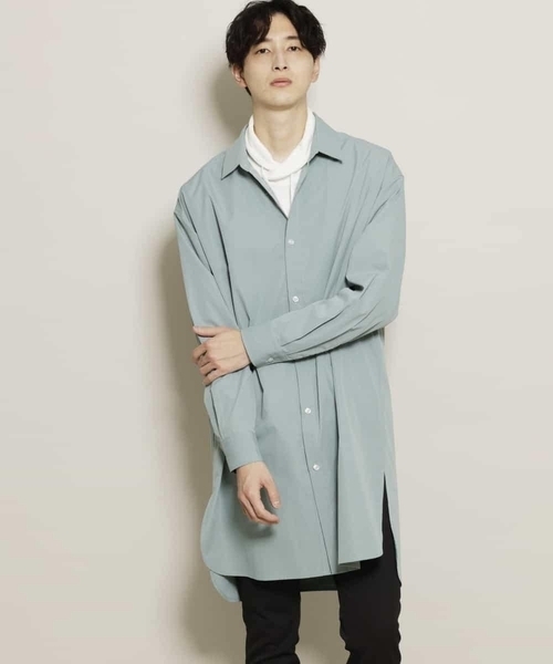 MK MICHEL KLEIN HOMME (エムケーミッシェルクランオム)の「サテン長袖シャツ(シャツ/ブラウス・メンズ・ホワイト/ミント・ONESIZE)」の13枚目の写真
