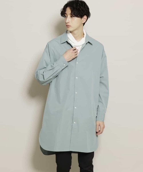 MK MICHEL KLEIN HOMME (エムケーミッシェルクランオム)の「サテン長袖シャツ(シャツ/ブラウス・メンズ・ホワイト/ミント・ONESIZE)」の10枚目の写真