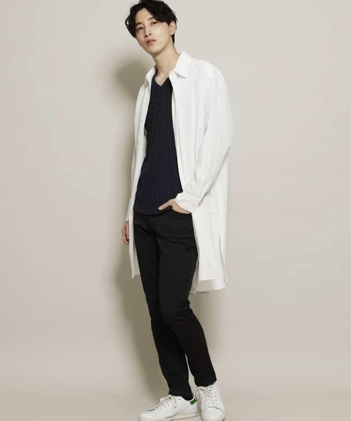 MK MICHEL KLEIN HOMME (エムケーミッシェルクランオム)の「サテン長袖シャツ(シャツ/ブラウス・メンズ・ホワイト/ミント・ONESIZE)」の8枚目の写真