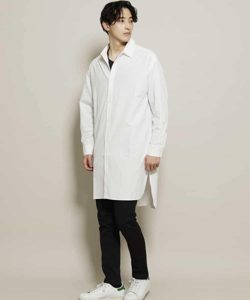 MK MICHEL KLEIN HOMME (エムケーミッシェルクランオム)の「サテン長袖シャツ(シャツ/ブラウス・メンズ・ホワイト/ミント・ONESIZE)」の6枚目の写真