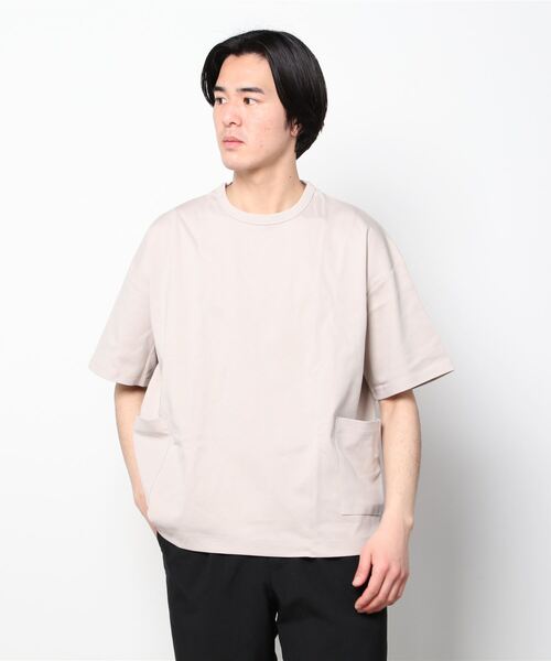 URBAN COLLECTION(アーバンコレクション)の「切替ガーデニングポケット 半袖Tシャツ(Tシャツ/カットソー・メンズ・ホワイト/ブラック/パープル/サックスブルー/グレイッシュベージュ・M/L/XL)」の3枚目の写真
