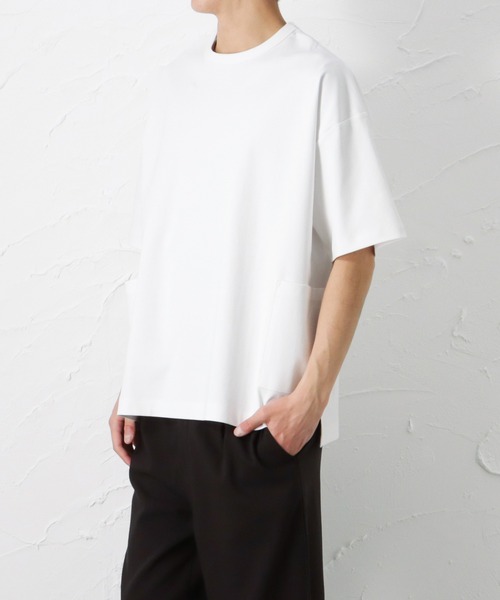 URBAN COLLECTION(アーバンコレクション)の「切替ガーデニングポケット 半袖Tシャツ(Tシャツ/カットソー・メンズ・ホワイト/ブラック/パープル/サックスブルー/グレイッシュベージュ・M/L/XL)」の11枚目の写真
