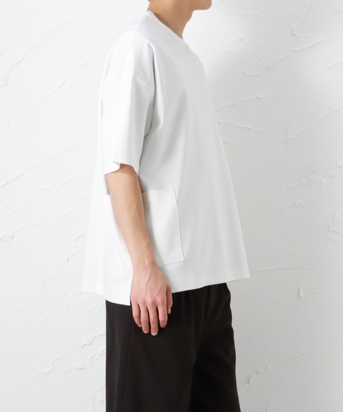 URBAN COLLECTION(アーバンコレクション)の「切替ガーデニングポケット 半袖Tシャツ(Tシャツ/カットソー・メンズ・ホワイト/ブラック/パープル/サックスブルー/グレイッシュベージュ・M/L/XL)」の13枚目の写真