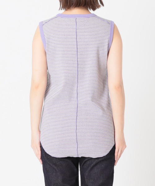 SLOBE IENA（スローブイエナ）の「マルチボーダーテレコタンク◆（タンクトップ・レディース・ブラック/パープル系その他・FREE）」の16枚目の写真