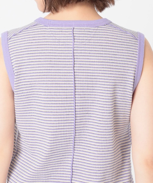 SLOBE IENA（スローブイエナ）の「マルチボーダーテレコタンク◆（タンクトップ・レディース・ブラック/パープル系その他・FREE）」の12枚目の写真