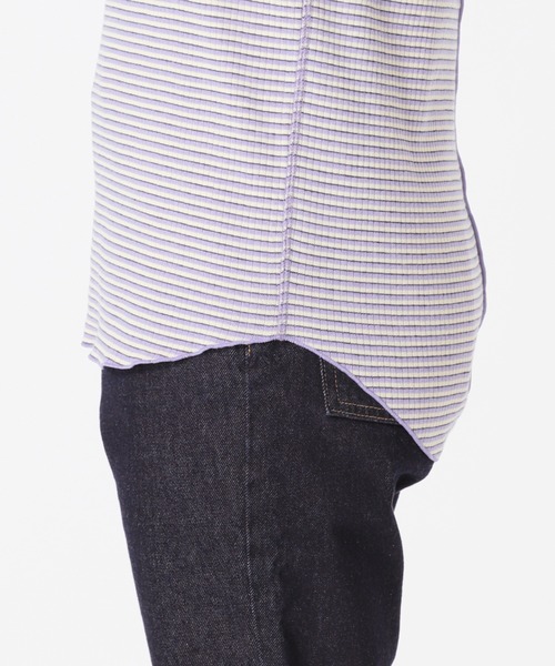 SLOBE IENA（スローブイエナ）の「マルチボーダーテレコタンク◆（タンクトップ・レディース・ブラック/パープル系その他・FREE）」の7枚目の写真