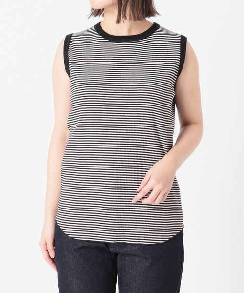 SLOBE IENA（スローブイエナ）の「マルチボーダーテレコタンク◆（タンクトップ・レディース・ブラック/パープル系その他・FREE）」の21枚目の写真